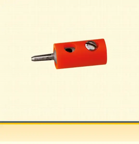 Brawa 3056 - 10 Querlochstecker, 2,5 mm, orange