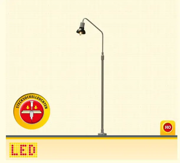 Brawa 84054 - H0-LED-Bogenleuchte einfach, Stecksockel