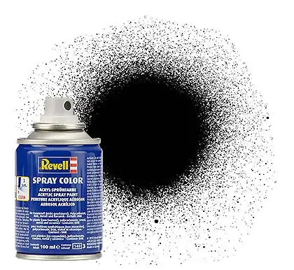 Revell 34302 - Spray schwarz, seidenmatt, 100ml