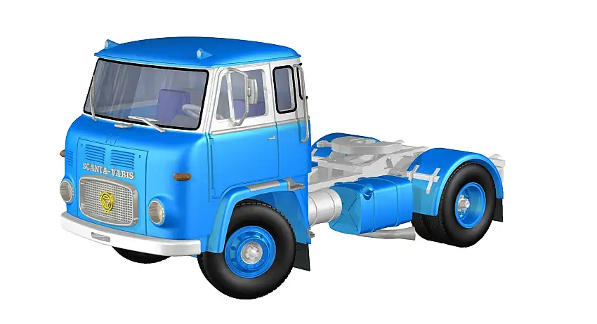 VK-Modelle 76012 - Scania LB 7635, Hellblau-weiß