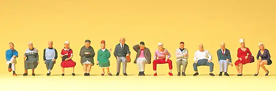 Preiser 10524 - Sitzende Reisende. 12 Figuren