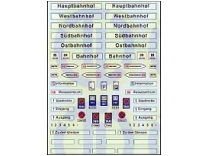 Decals Bahnhof DB