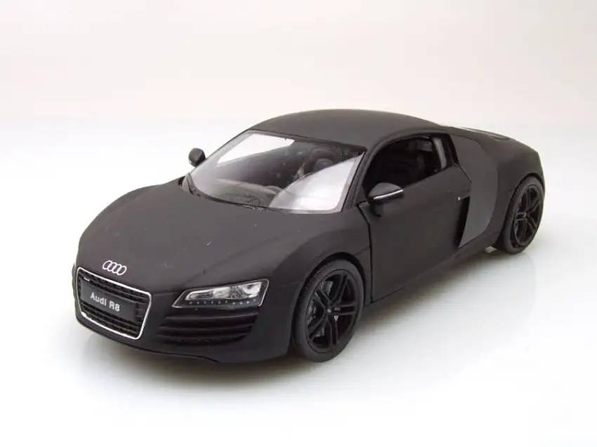 Audi R8 2009 matt schwarz Modellauto 1:24 Welly