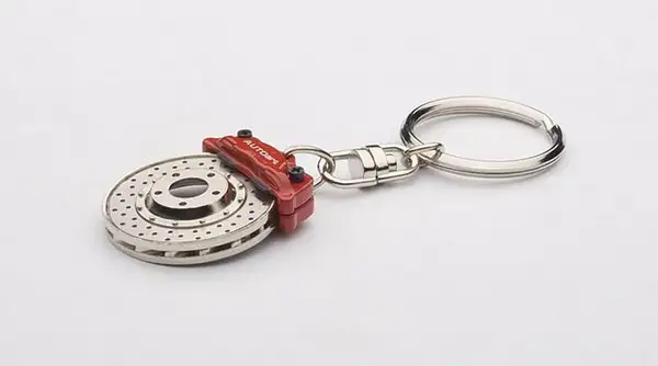 Autoart Schlüsselanhänger "Bremsscheibe", 4-Kolben-Sattel / rot, #40057