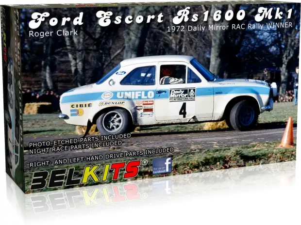 Belkits Ford Escort RS1600 Mk.1, 1972 Daily Mirror RAC Rally Winner, #BEL-007