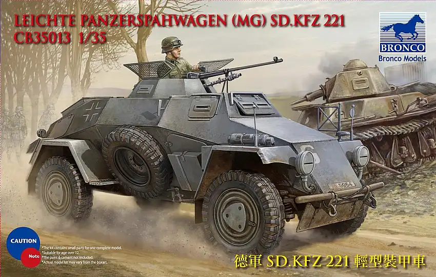 Bronco Models Leichter Panzerspähwagen (MG) Sd.KFZ 221 #CB35013