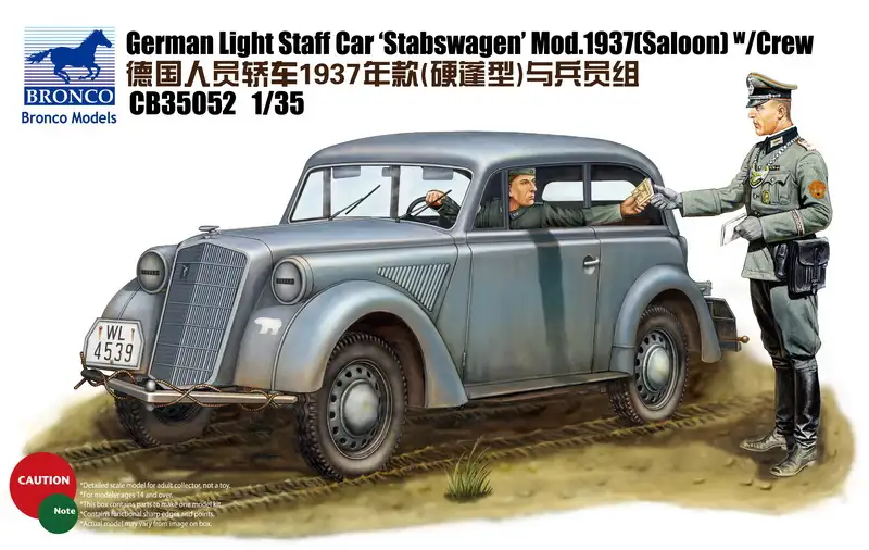 Bronco Models Stabswagen Mod.1937 mit Besatzung #CB35052