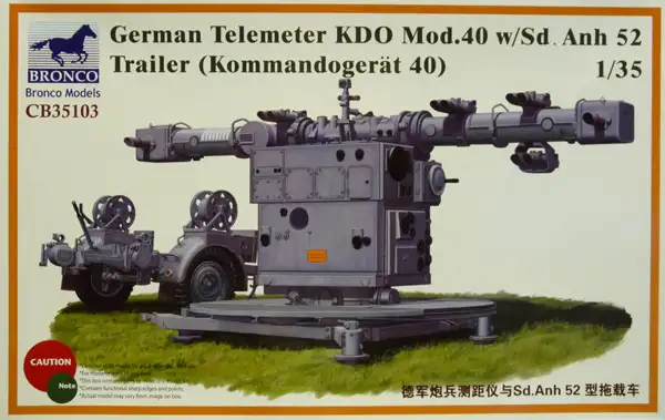 Bronco Models German Telemeter KDO Md.40 w/Sd.Anh 52 Trailer (Kommandogerät 40) #CB35103