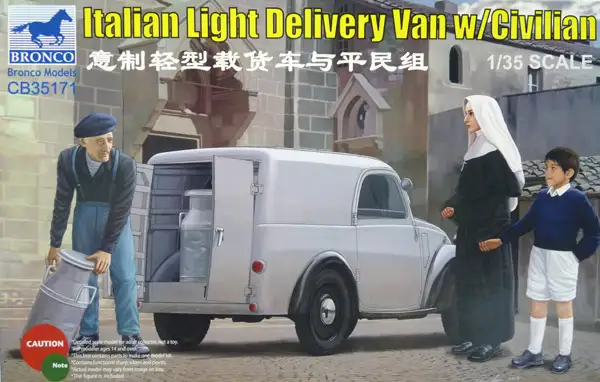 Bronco Models Topolino italian light delivery van w/civilian #CB35171