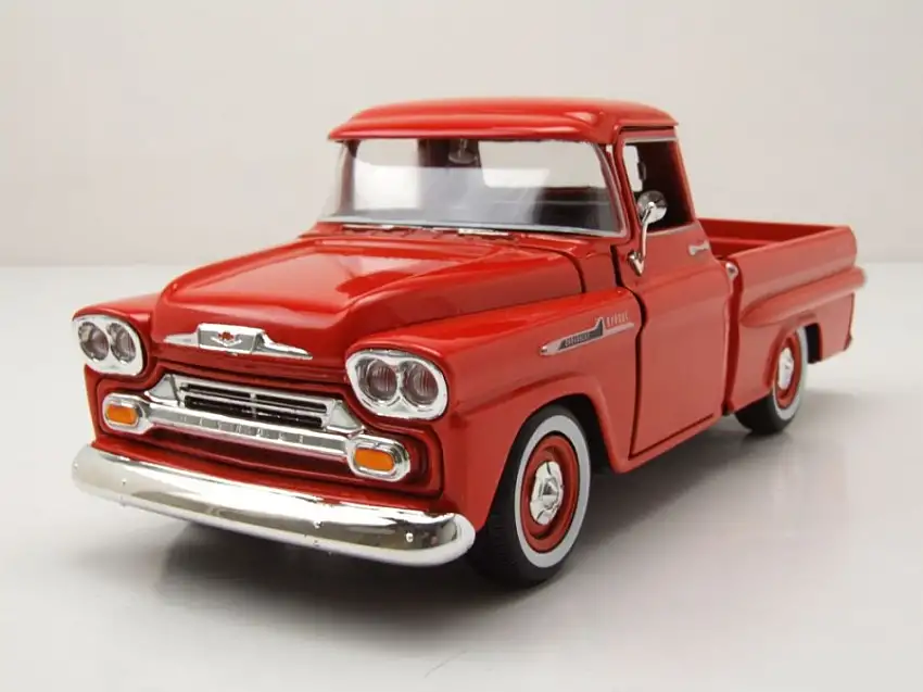 Chevrolet Apache Fleetside Pick Up 1958 orange Modellauto 1:24 Motormax