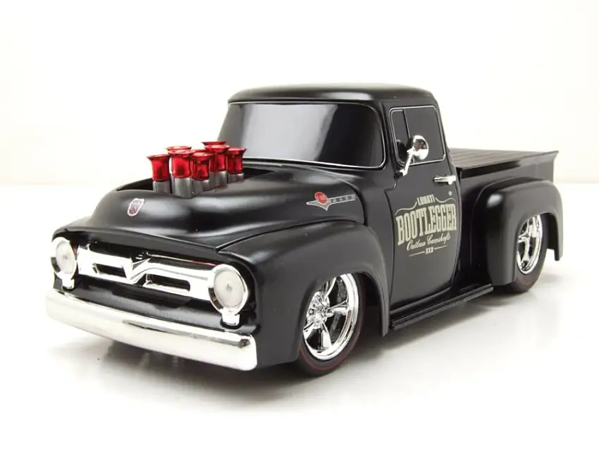 Ford F-100 Pick Up 1956 schwarz Bootlegger Modellauto 1:24 M2 Machines