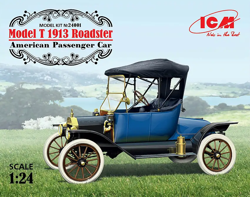 ICM Ford Model T 1913 Roadster American Passenger Car, #24001