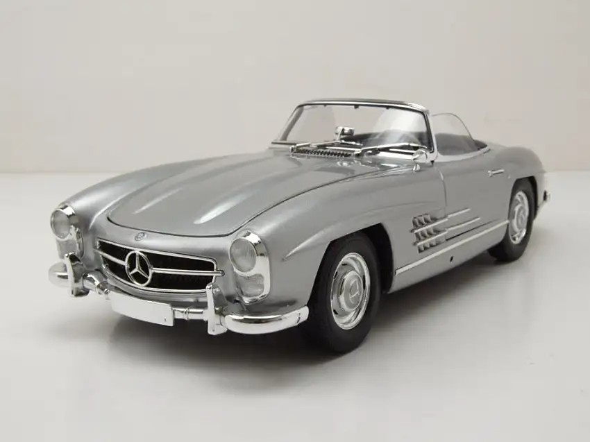 Mercedes 300 SL Roadster 1957 silber Modellauto 1:18 Minichamps