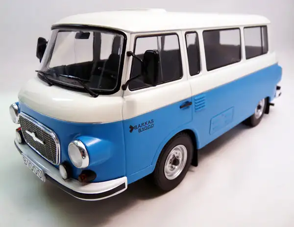 Model Car Group Barkas B 1000 Kleinbus, blau / weiss, #MCG18007