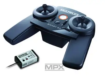Multiplex Smart SX M-LINK (Mode 2+4) mit RX-5 ID1 Empfänger und Senderbatterien #15301