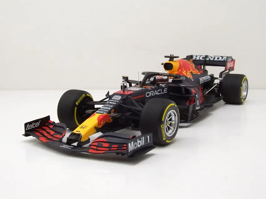 Red Bull Racing Honda RB16B Formel 1 Sieger Mexico GP 2021 Max Verstappen Modellauto 1:18 Minichamps