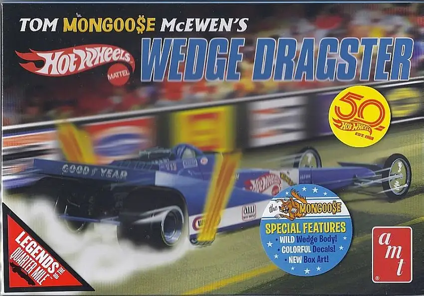 Tom Mongoose McEwen Wedge Dragster Kunststoffbausatz Modellauto 1:25 AMT