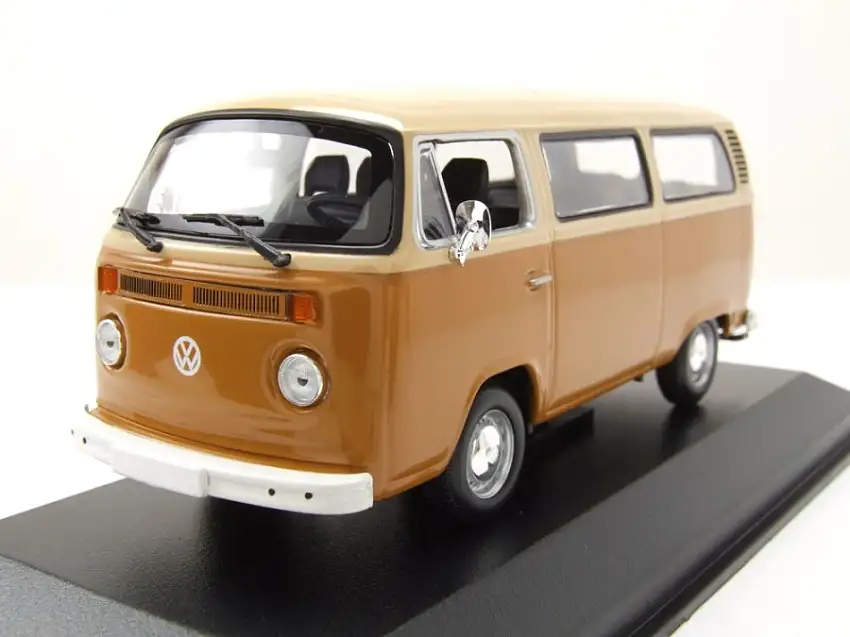 VW T2 Bus 1972 beige braun Modellauto 1:43 Maxichamps