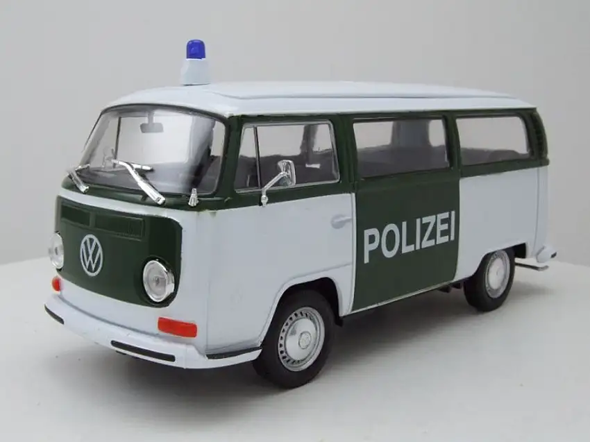 VW T2 Bus 1972 Polizei Modellauto 1:24 Welly