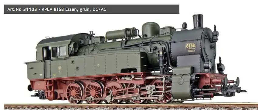 ESU 31103 - Dampflok, H0, T16, 8158 Essen, Ep.I