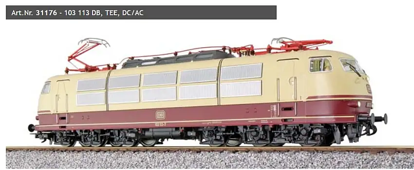 ESU 31176 - E-Lok, H0, 103 113 DB, TEE-Lackierung
