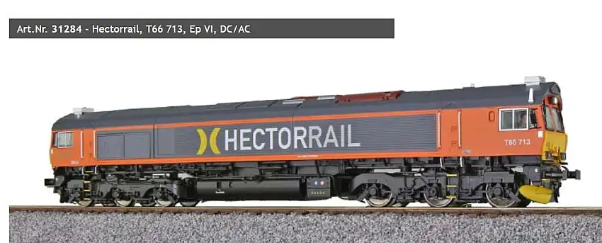 ESU 31284 - H0-Diesellok, C66 Hectorrail, DC/AC
