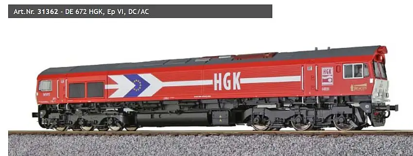 ESU 31362 - H0-Diesellok, C66 HGK, Sound, DC/AC