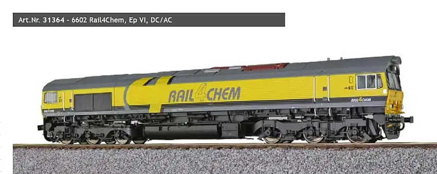 ESU 31364 - H0-Diesellok, C66 Rail4Chem, DC/AC