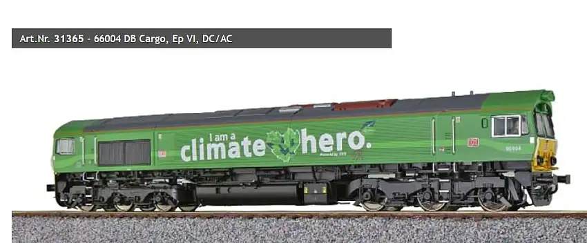 ESU 31365 - H0-Diesellok, C66 DB Cargo, DC/AC