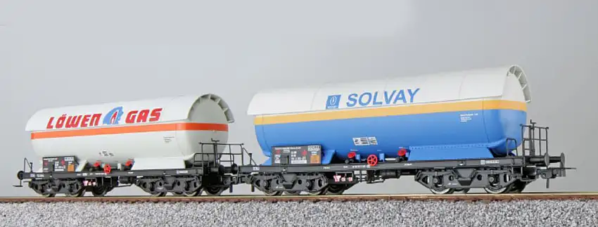 ESU 36538 - H0-Gas-Kesselwagen Set, ZAG 6