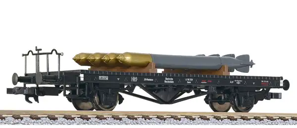 Liliput 235284 - Flachwagen, Bauart Omm mit Torpedos