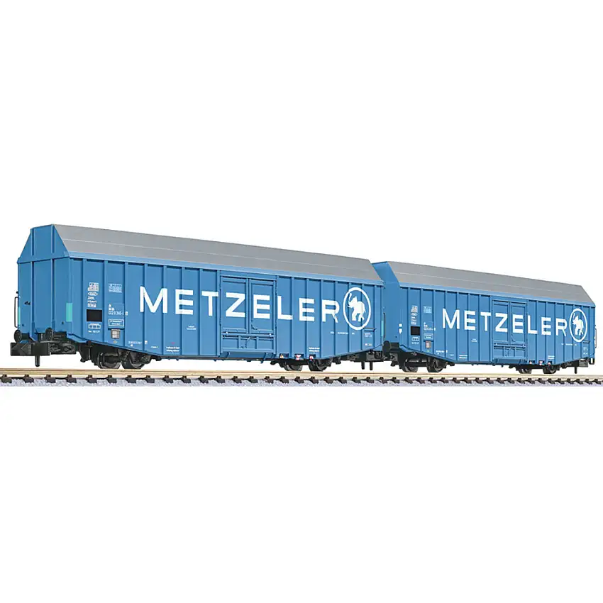 Liliput 260161 - N-2-tlg. Set METZELER Großraumgüterwagen