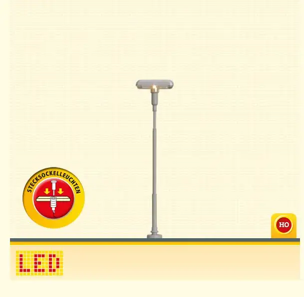 Brawa 84017 - H0-LED-Bahnsteigleuchte mit Stecksockel