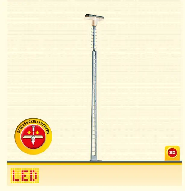 Brawa 84023 - H0-LED-Gittermastleuchte, Stecksockel