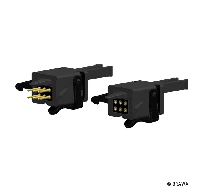 Brawa 93717 - H0-6-polige elektrische Kupplung, 2 Paar