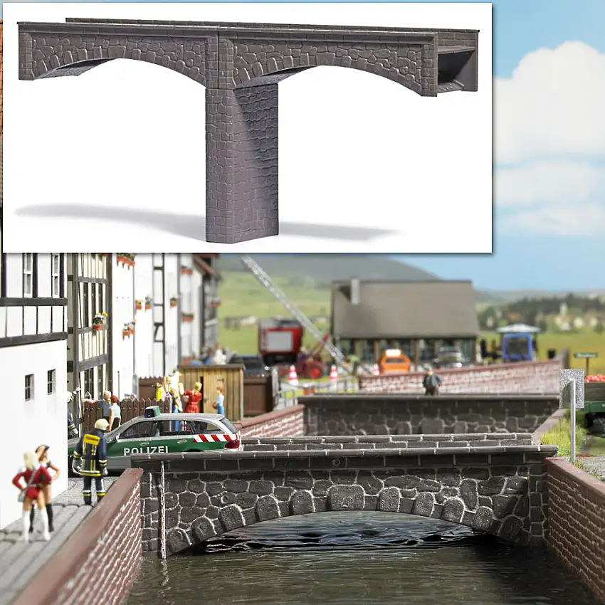Busch 7019 - H0/TT/N-Steinbrücke