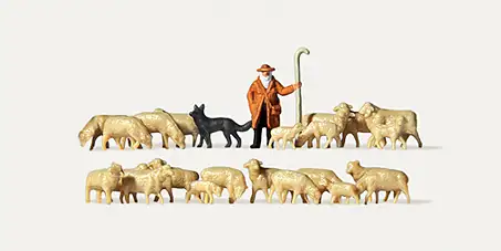 Merten 0272583 - N-Schäfer mit Schafherde und Hund