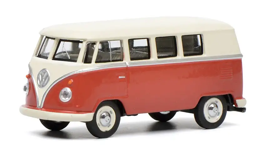 Schuco 452017100 - 1:64-VW T1 Bus, rot/beige