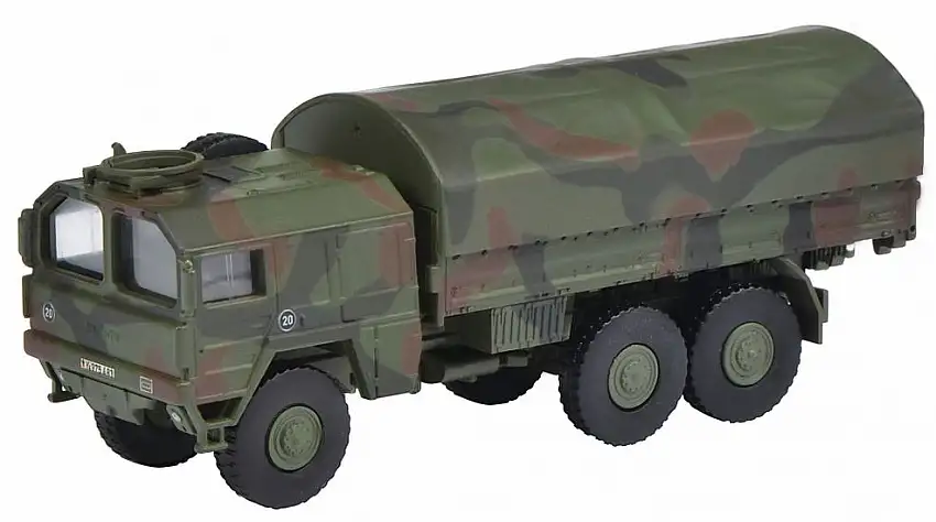 Schuco 452652500 - 1:87-MAN 7t GL Bundeswehr flecktarn