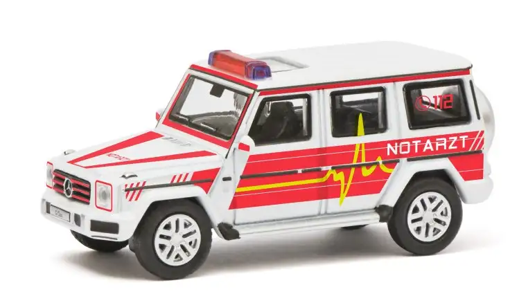 Schuco 452674200 - 1:87-MHI MB G Klasse, Notarzt