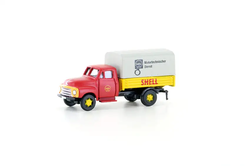 Lemke Minis LC3234 - N-Opel Blitz Pritsche/Plane, SHELL