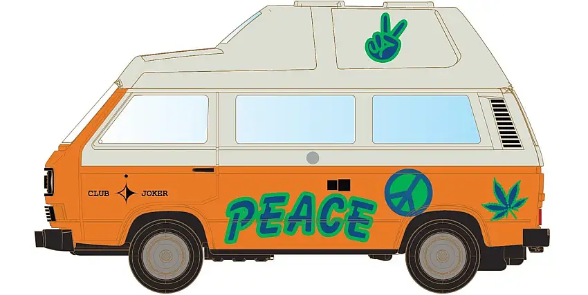 Lemke Minis LC4351 - VW T3 Westfalia Camper, Graffiti
