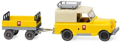 Wiking 010005 - Land Rover mit Anhänger, PTT