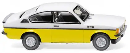 Wiking 022902 - Opel Kadett C Coupé GT/E - weiß/gelb