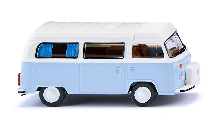 Wiking 031804 - VW T2b Campingbus - weißblau/weiß