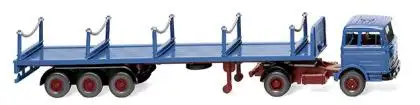 Wiking 055406 - Rungensattelzug (MB) - azurblau
