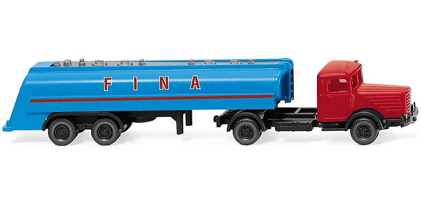 Wiking 098242 - N-Tanksattelzug (Büssing 8000) - Fina
