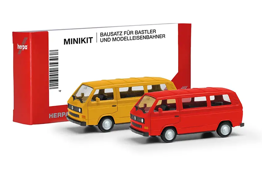 Herpa 013093-005 - VW T3 Bus ginstergelb und feuerrot