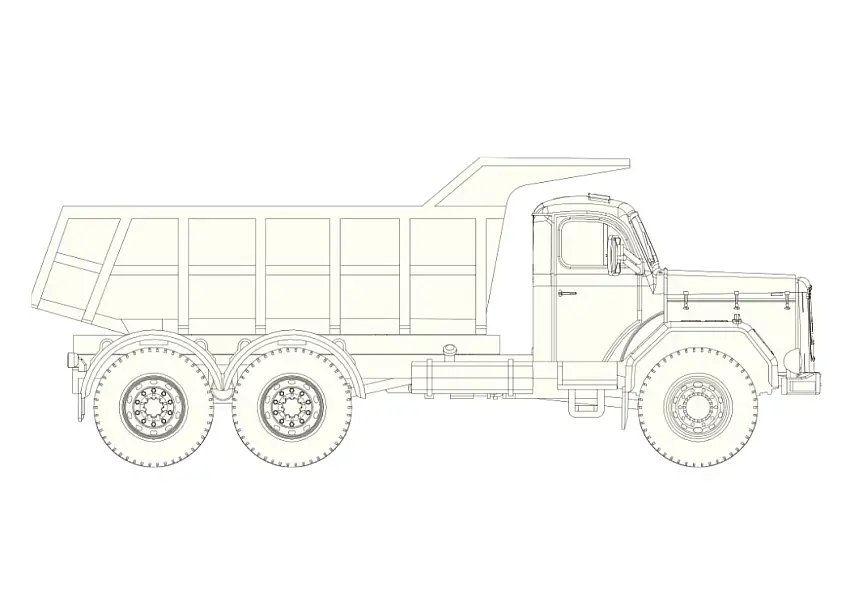 Brekina 10225 - Magirus Jupiter Kipper, weiss, 1960