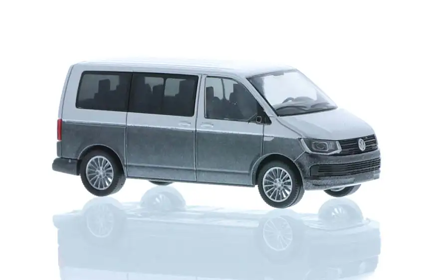 Rietze 11660 - VW T6 Bus KR reflexsilber/indiumgrau